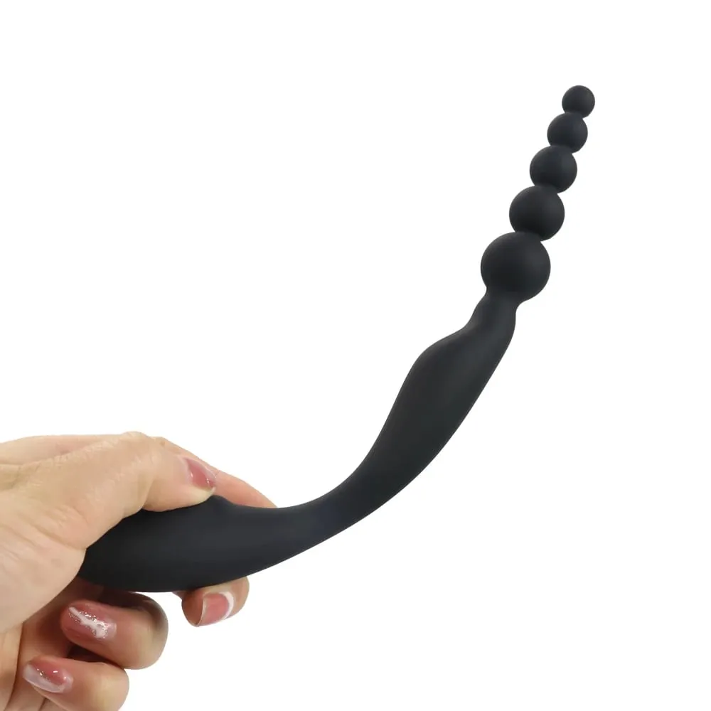 Dual Head Anal Beads Plug Prostate Massager Vaginal Butt Plug Stimulator Adults Sex Toys For Women Men Gay Anus Massage Dilator