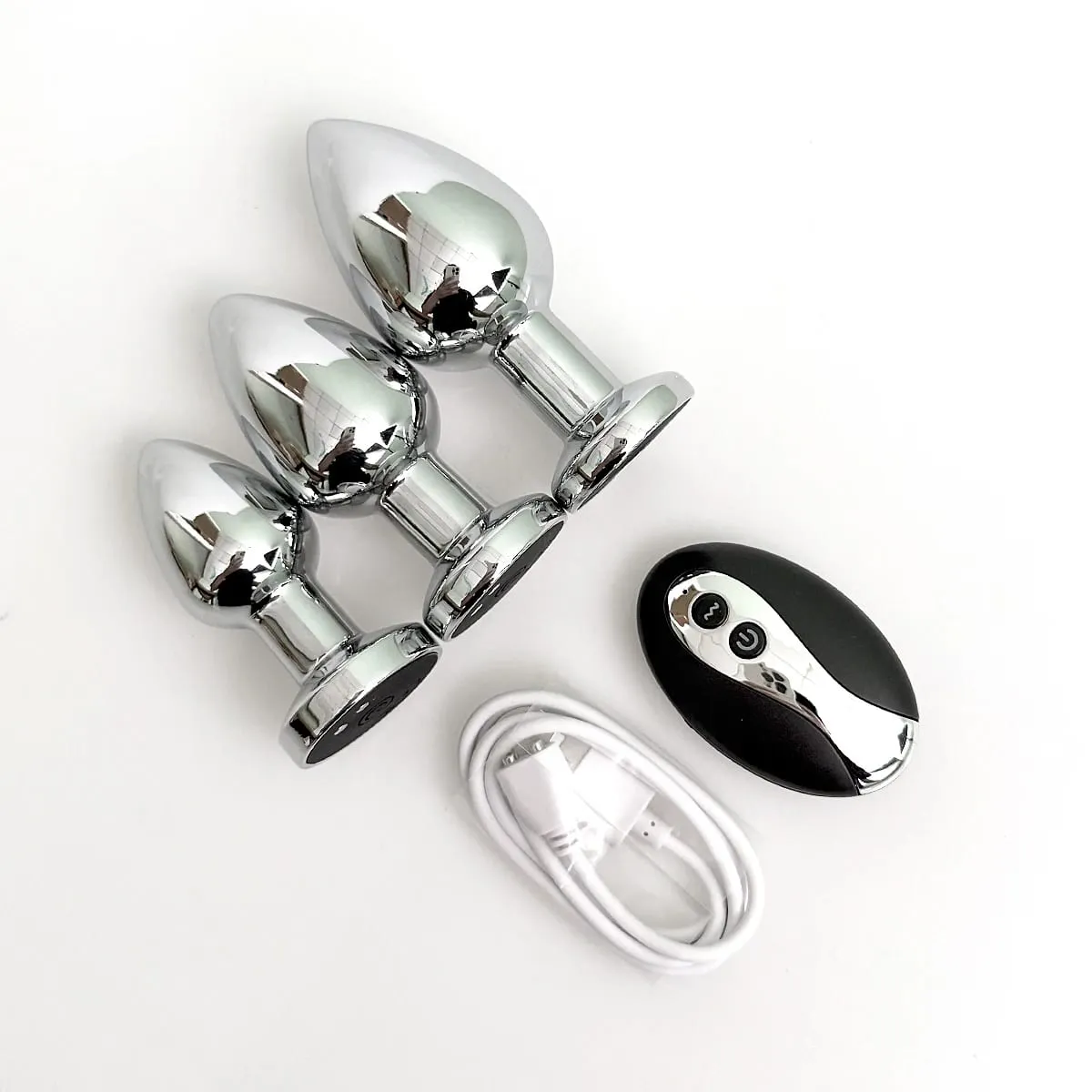 1PCS Metal Magnetic Charge Vibrating Anal Plug Anal G-spot Vibrating Masturbation Prop Adult Sexual Health Sex Toy — image 1