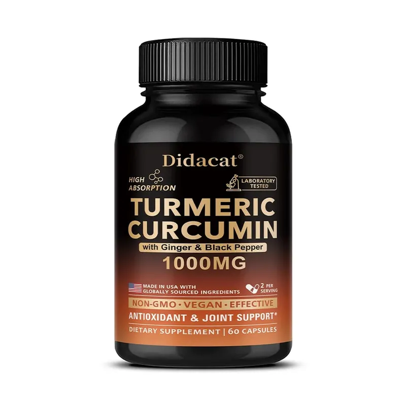 Turmeric Curcumin with Ginger & Black Pepper 1000mg High Absorption Antioxidant & Immune Support 30/60/120 Capsules — image 8