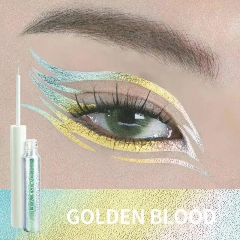 Shiny Chameleon Liquid Eyeliner Metallic Glitter Eyeshadow Multicolor Eye Liner Pearlescent Polarized Aurora Eye Pigment Makeup