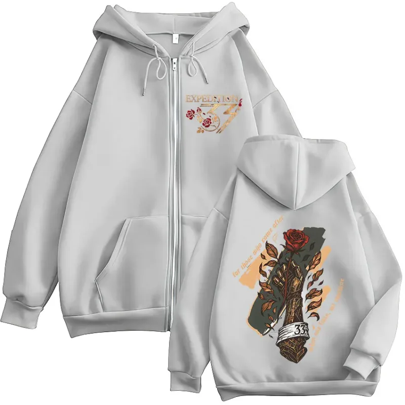 Game Clair Obscur Expedition 33 for Those Who Come After Zipper Hoodies Men Women Clothing Fashion Zip Up Sweatshirt Jacket Coat