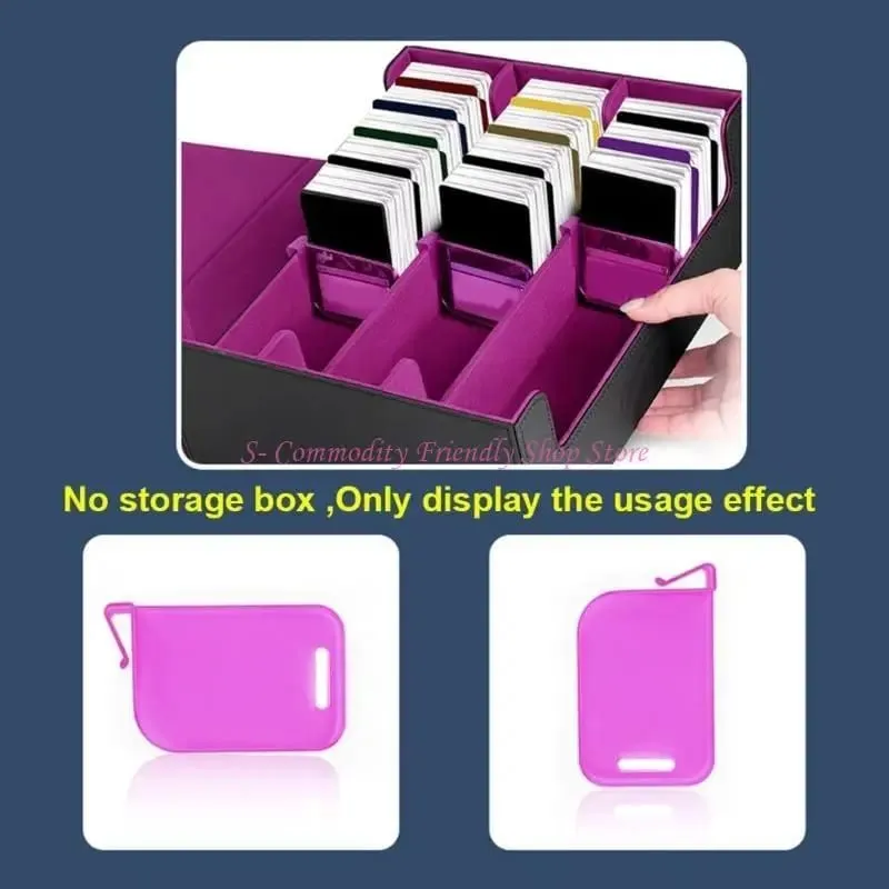 85AE 10Pcs Plastic Trading Card Box Baffle Clip Card Spacer Storage Classification Barrier Plate Clip Storage Partition Board
