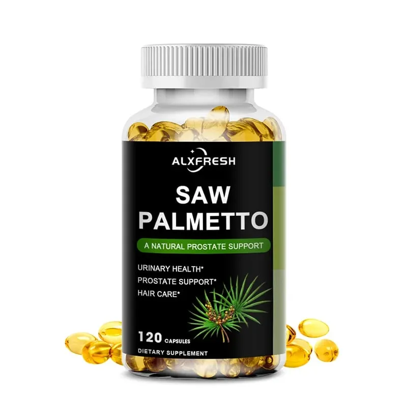Alxfresh Prostate Health Supplement Natural Saw Palmetto Extract Supports Prostate and Hair Growth Capsules for Men and Women