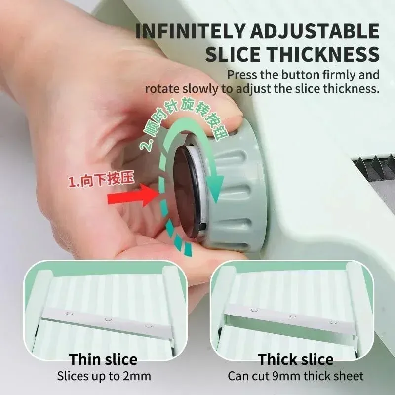 Multi-function Vegetable Slicer Household Fruit And Vegetable Cutter Manual Adjustable Knob Lemon Potato Grater Kitchen Gadgets