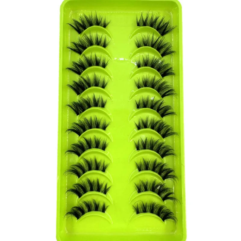 Black Eyelashes 10 Half Lashes Soft Natural Cat Eye Lashes Makeup Tool Extension Fluffy Faux Cils back-to-school season