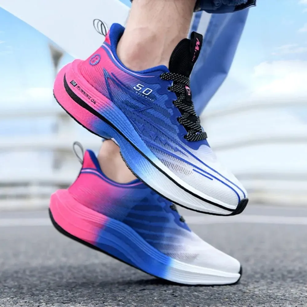 New Men's Carbon Plate Running Shoes Soft Cushion Shock Absorbing Sports Shoes Unisex Sneakers Light Anti-Slip Training Shoes — image 3