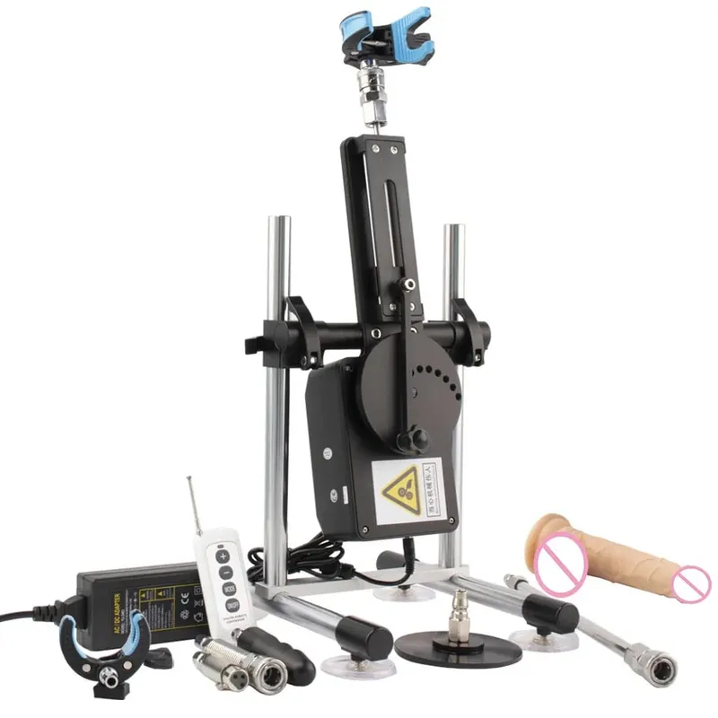 70W Automatic Telescopic SEX Machine 3-9cm Adjustable Stroke Metal & Dildo Attachments Adult Personal for Couples Men Women