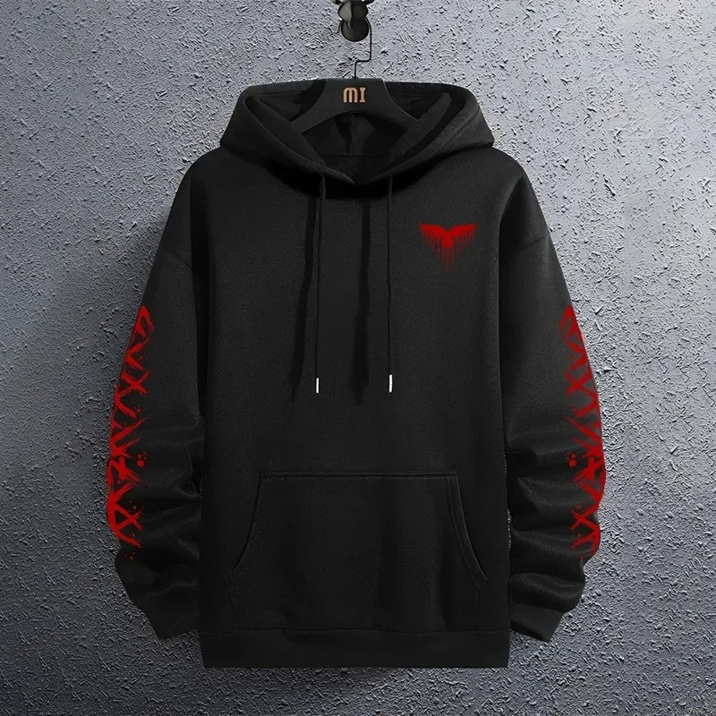 2025 Brand New Black Sweatshirts Autumn Winter Male Daily Casual Sporty Jogging Hoodie Men's Outwear Fashion Pullover
