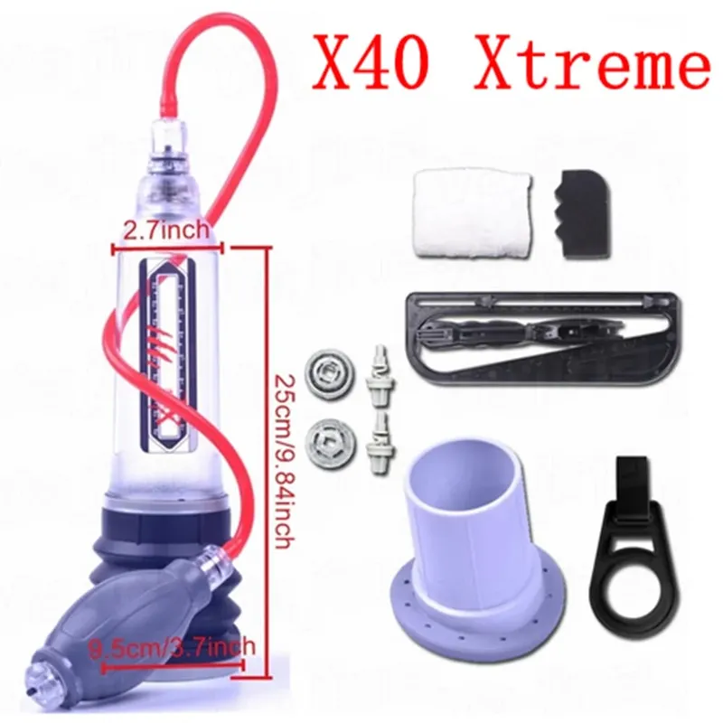 Hydrotherapy X20 X30 X40 Penis Pump Penis Enlargement Enhancer Water Spa Vacuum Pump For Men Penis Extender Sex Toys For Men