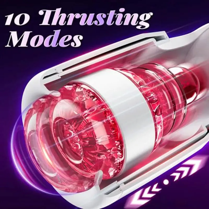 2025 Tongue Licking Male Masturbator 10 Thrusting Blowjob Sex Machine Stroker for Training Stimulation Sex Toys for Men Pleasure