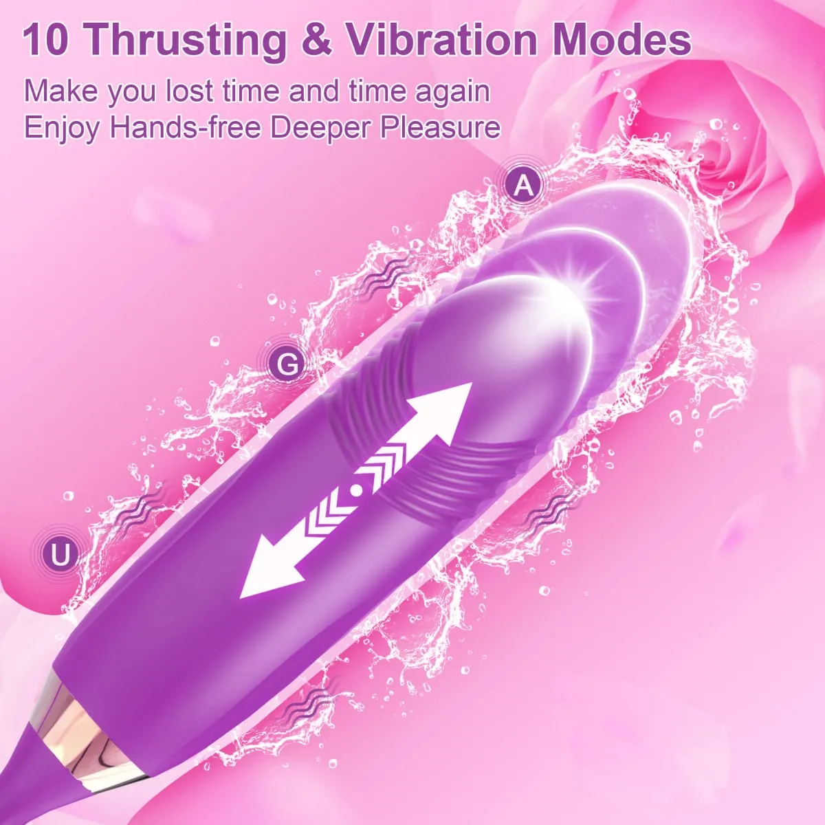 Rose-Thrusting Sucking Vibrator For Women G-spot Dildo Nipple Anal Stimulator Licking Vibrators Adult Sex Toy Games Man Couples
