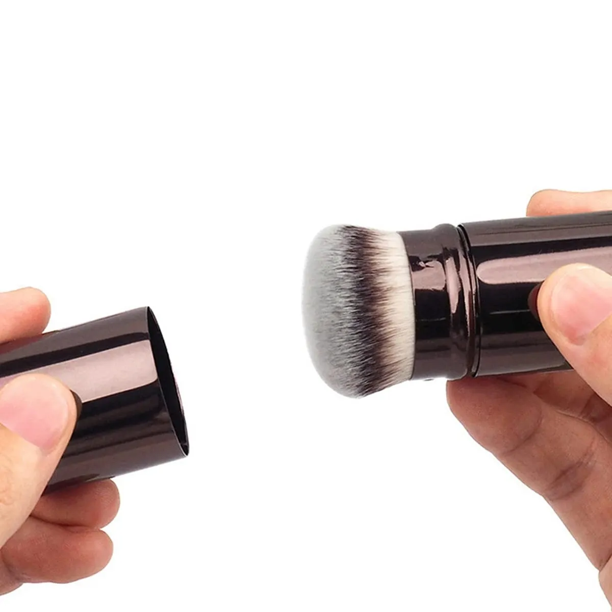 1pc Retractable Blush Brush Kabuki Foundation Brush Soft Fluffy Powder Contour Makeup Brushes Portable Makeup Tools