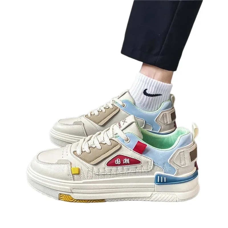 Men casual sports shoes leather breathable sneakers free shipping outdoor walking running board shoes comfortable lightweight