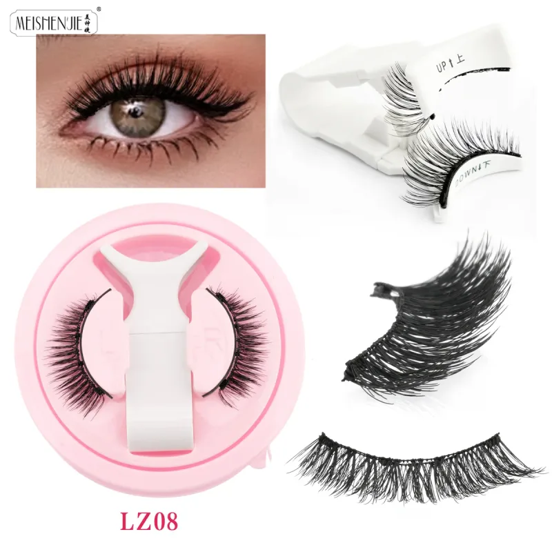 Magnetic Eyelashes 1Pcs No Glue Needed Reusable Natural Look 3D Lashes Easy Apply Soft Magnetic Lashes Kit for Eye Makeup