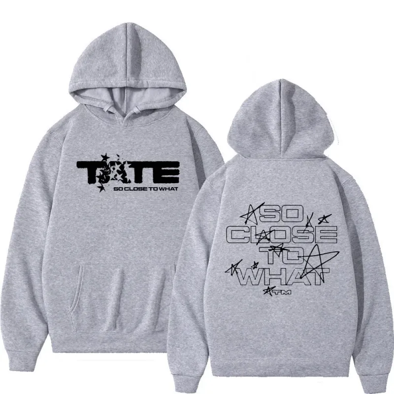 26Men Women Clothing Long Sleeve Hooded Sweatshirts Tate McRae So Close To What Album Hoodies Fleece Vintage Oversized Pullovers