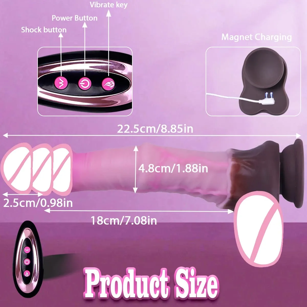 Huge Realistic Horse Dildo Vibration For Women Telescopic Thrusting Dildo Control Heating Penis Animal Dildos Vibrator Sex Toys