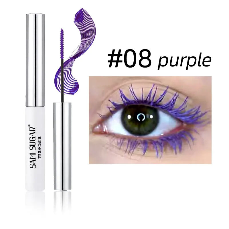 Colorful Slender Mascara Waterproof Fast Drying Curling Eyelashes Multicolor Lashes Makeup Long Lasting Blue Green Cosmetics