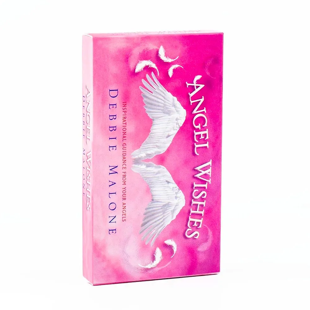 Angel Wishes Oracle Cards 40-Piece Deck English Visions Divination Board Game for Family And Friends 11.1x6.1cm