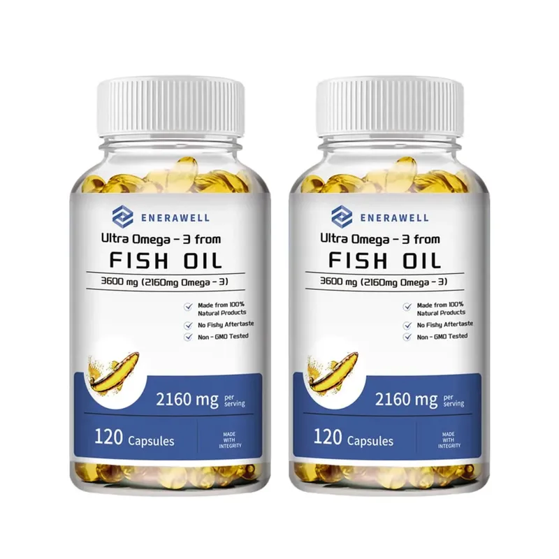 3600mg Fish Oil Capsules Rich in EPA & DHA for Heart Brain Eyes Immune Health Omega 3 Fatty Acids Supplement