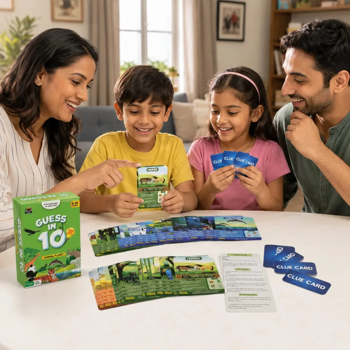 Guess in 10 Animal Planet Card Game Kids Animal Trivia Clue Educational Family Travel Brain Teaser English Version