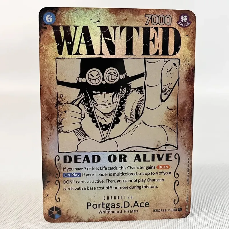 ONE PIECE Retro Wanted Poster Style Proxy Game Card Luffy Buggy Shanks Ace Anime OPCG/PTCG Card / Collection Trading Card