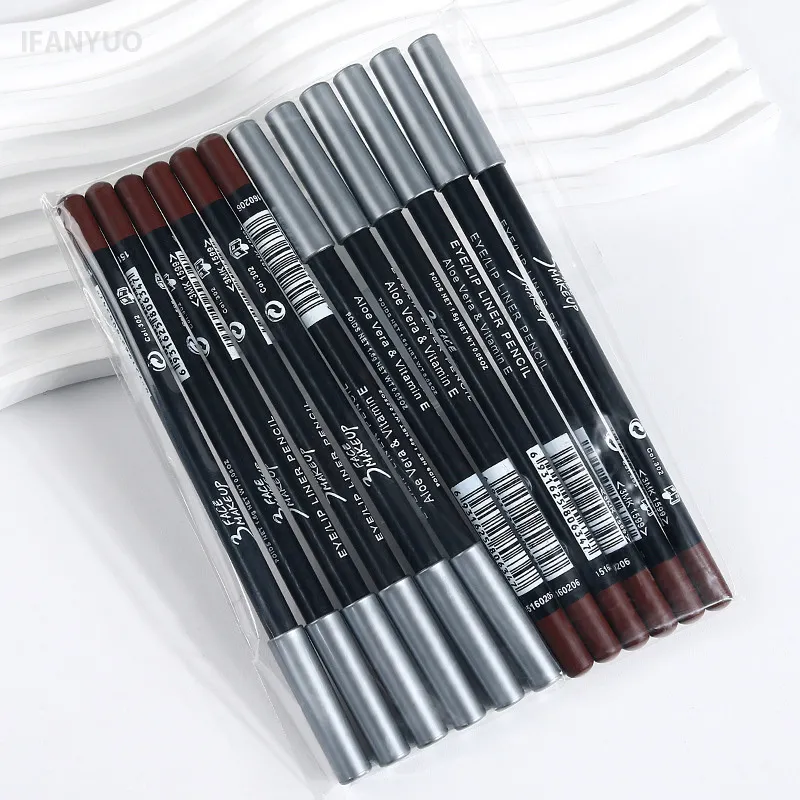 1/12 stk. vandtæt sort brun eyeliner blyanter-snavsfri, langtidsholdbar begyndervenlig glat højpigmenteret punk øjenmakeup — image 6