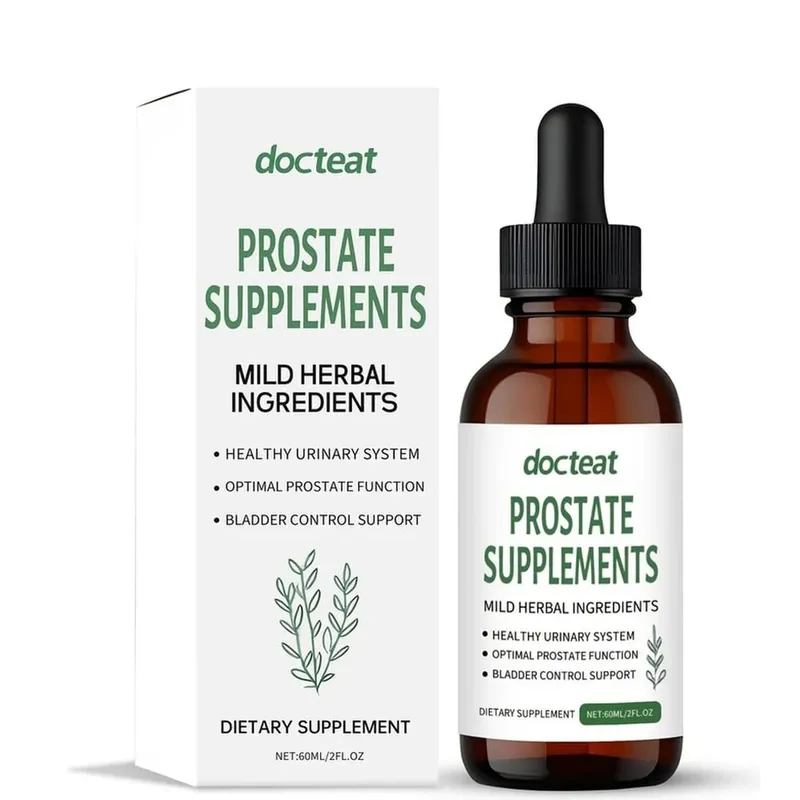 Docteat Prostate Health Supplement Liquid Drops 60ml with Saw Palmetto Extract Stinging Nettle Root Extract And Pumpkin Seed Ext
