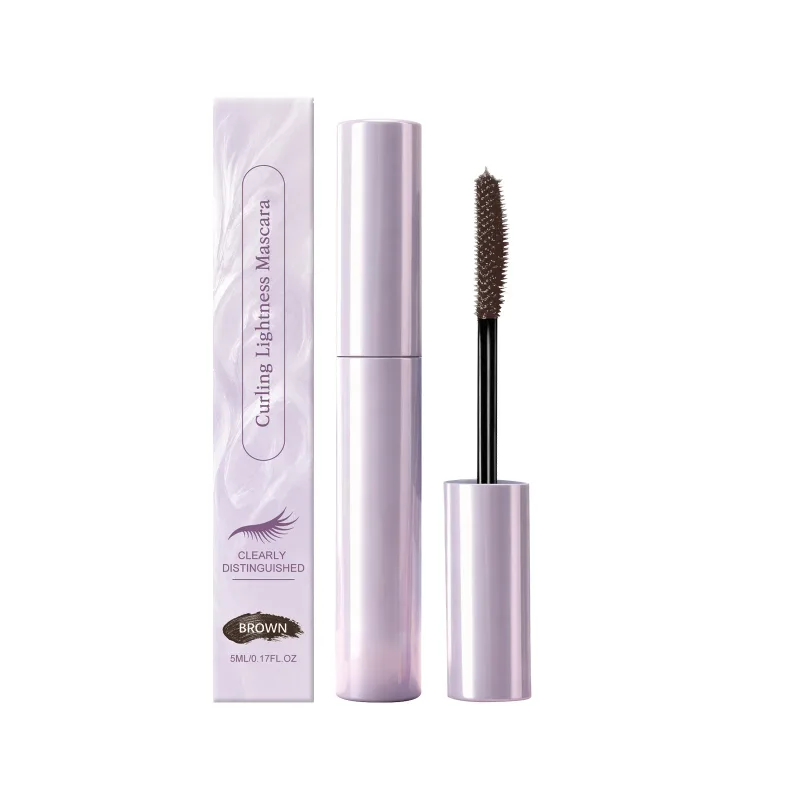 Curling Mascara Cream 3D Stereo Waterproof and Sweatproof Smudge Lengthening Mascara Quick-Drying Black Brown Mascara Eye Makeup