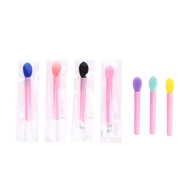 10pcs Silicone Lip Brush Set Maliit na Makeup Brushes Lipstick Applicator Brushes Para sa Pangangalaga sa Labi Paggamit ng Makeup