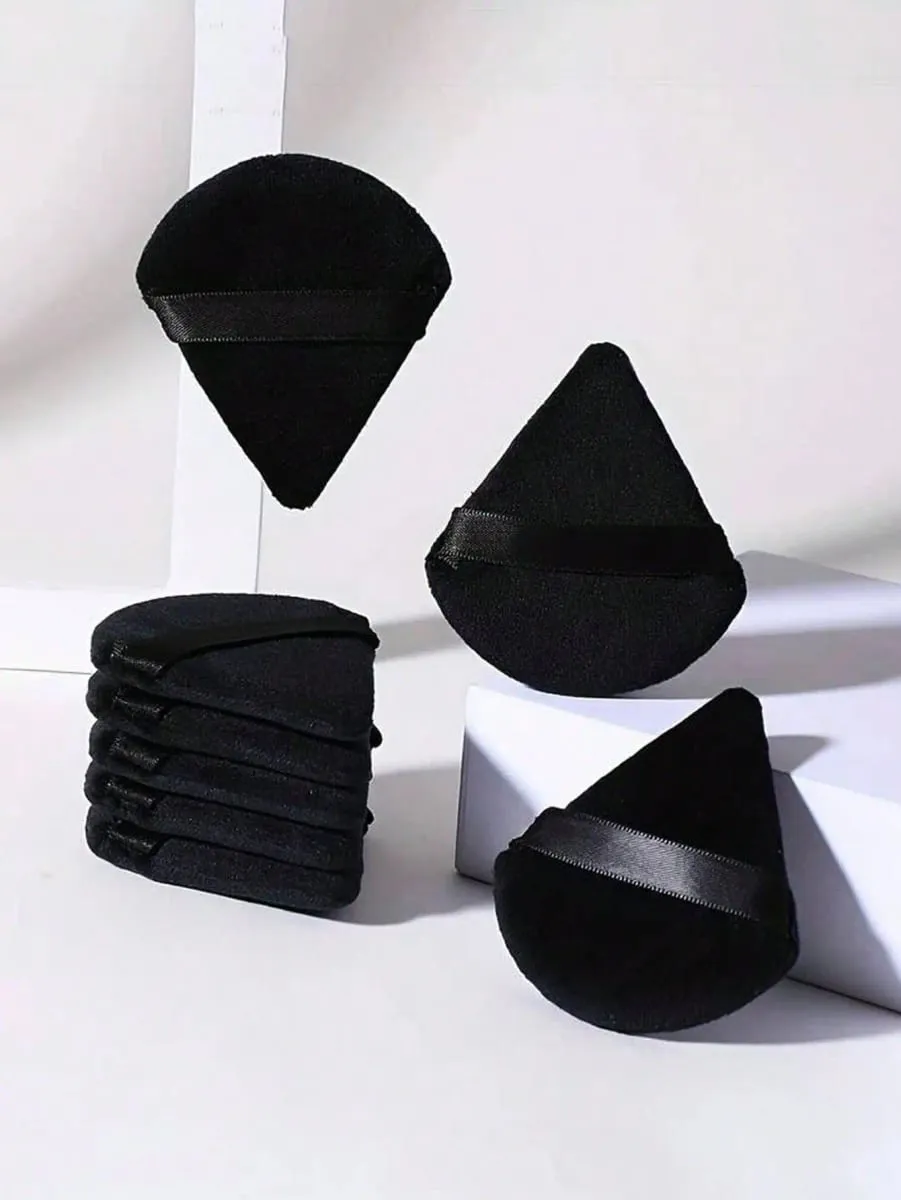 50/40/30/20/10/5 Triangular Velvet Puffs Reusable Puffs Face and Eye Makeup Puffs Foundation Make-up Powder Makeup Tools