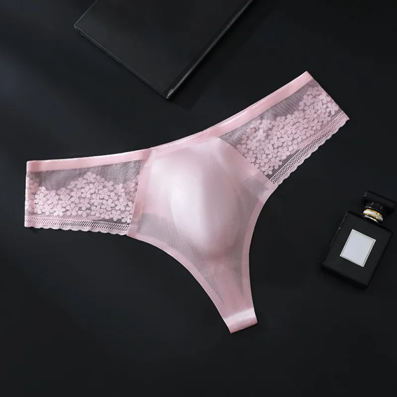 Nude Men G-string Solid Color Men's Thongs G-strings Seamless Design 68 Nylon 32 Spandex Ultra Thin 3D Bulge Pouch