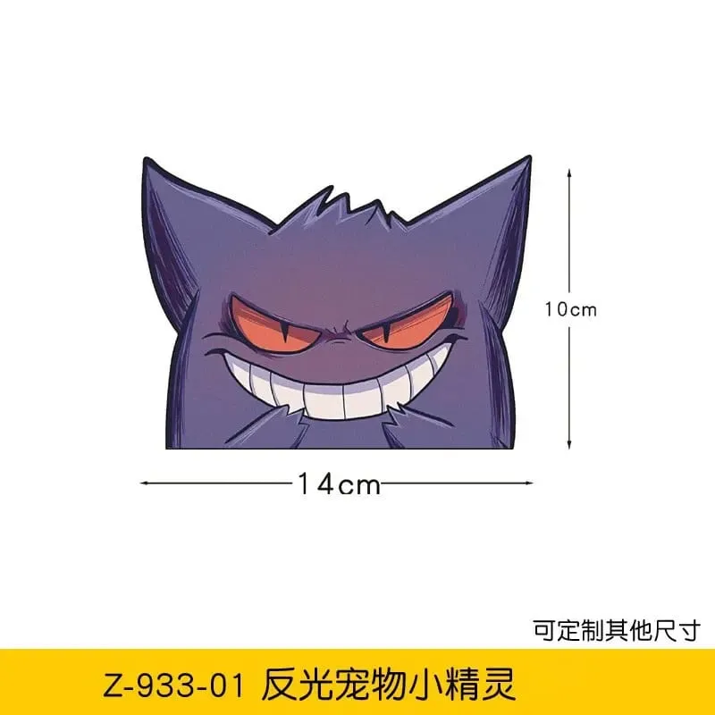 20 Arten Pokemon-Autoaufkleber, Anime-Figur, Pikachu, Gengar, Eevee, Charmander, niedliche Cartoon-Puppe, kreative Aufkleber, Geburtstagsgeschenke