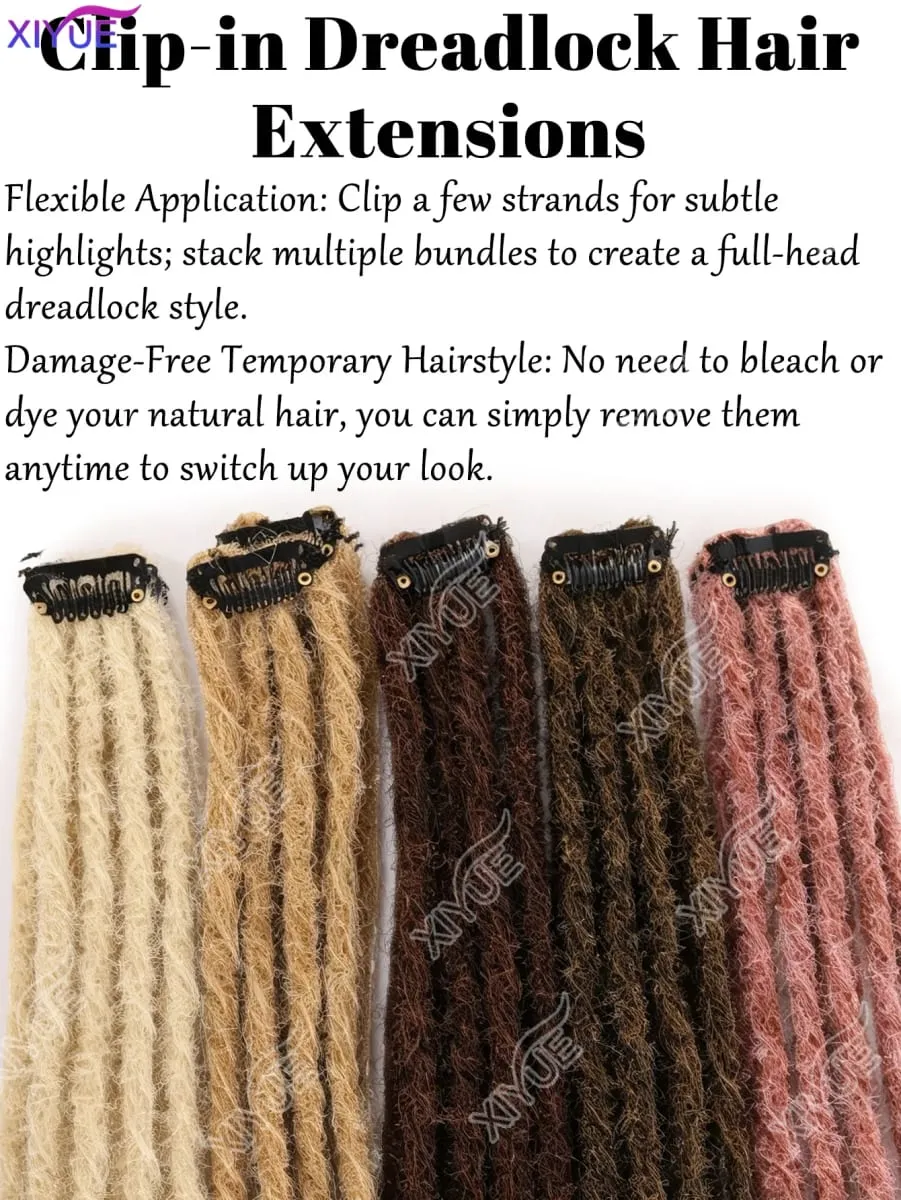 Synthetic BB Clip Dreadlock Hair Extensions Dreadlock Extensions Hip-hop Ombre Hair Extensions African Tribe Style