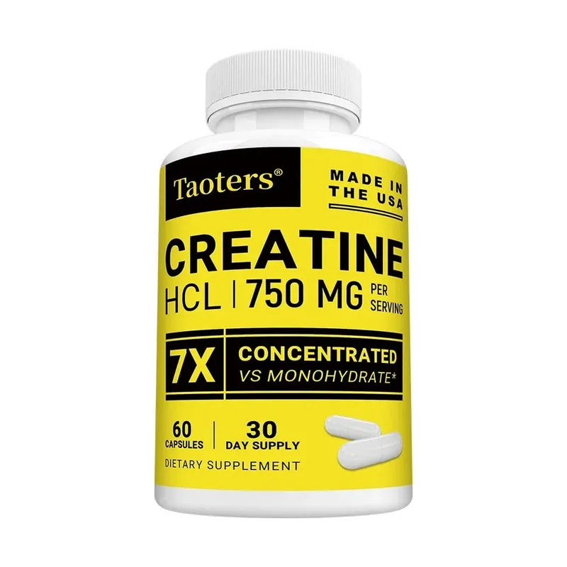 Creatine HCl Capsules Boost Muscle Strength Focus Energy Endurance Support Metabolism Cognitive & Heart Health Non-GMO