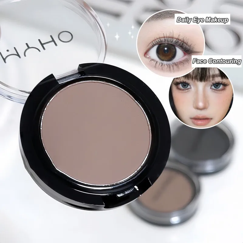 Mini Matte Smoky Blue Red Monochrome Eyeshadow Palette Natural White Light Highlighter For Delicate Eye Contouring Brightens