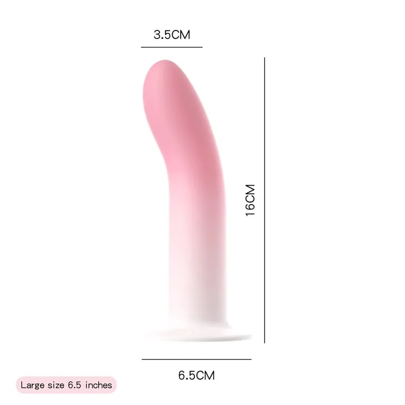 Flexible Liquid Silicone Dildo For Begginner G Spot Personal Massage Tool Suction Cup Anal plug Prosate Massager Female Sex Toy — image 8