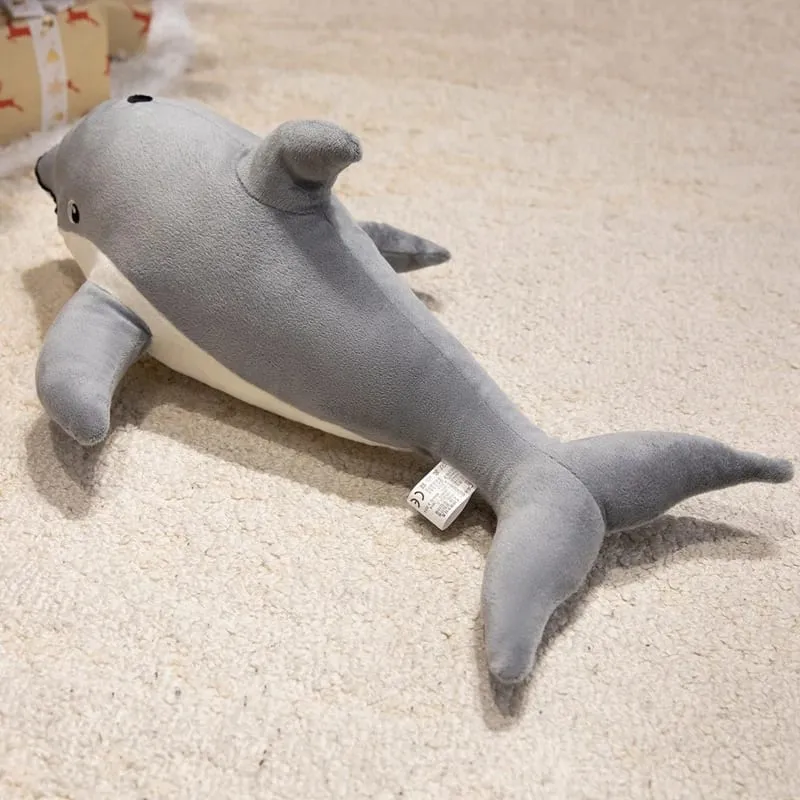 50/70cm Dolphin Plush Pillow Simulation Marine Animal Stuffed Cushion Fluffy Sofa Throw Pillow Soft Stress Relief Home Decor
