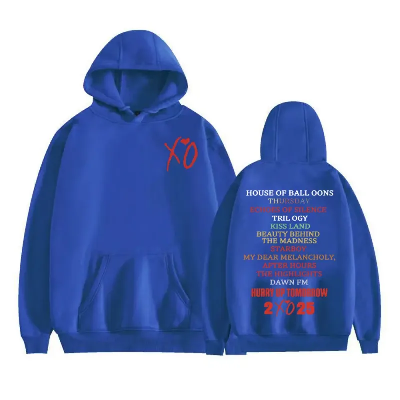 The Weeknd After Hours Album 2025 Print Hoodies Men's Clothing Fashion Hip Hop Street Sweatshirt Fleece Comfort Oversized Hooded