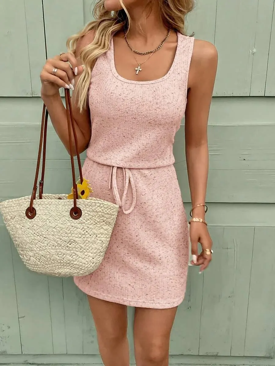 Women's Spring and Summer Fashionable Printed Sleeveless Dress Suitable for Daily Wear and Vacation Outfits