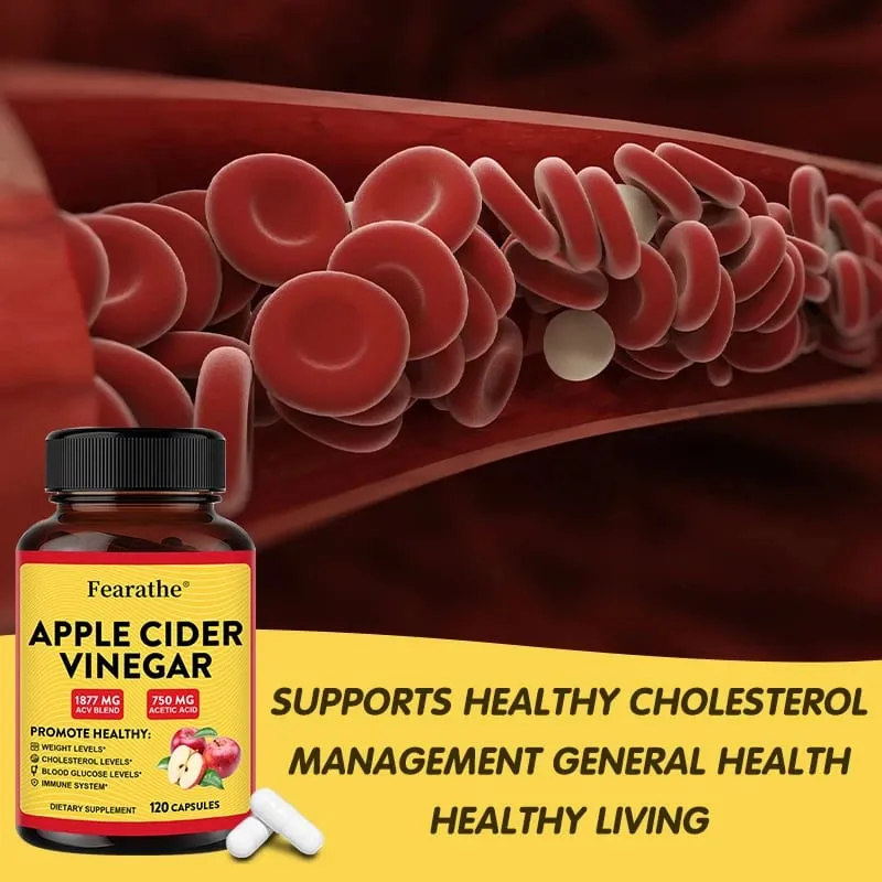 Apple Cider Vinegar Capsules with Zinc & Vitamin D3 Support Metabolic Immune Digestive Gut Wellness & Daily Body Management