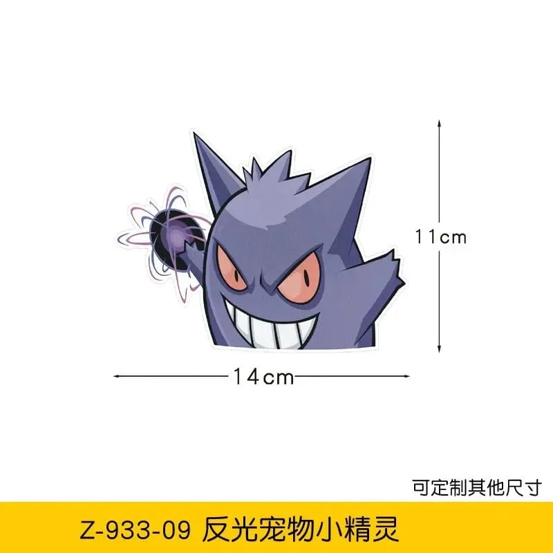 20 Arten Pokemon-Autoaufkleber, Anime-Figur, Pikachu, Gengar, Eevee, Charmander, niedliche Cartoon-Puppe, kreative Aufkleber, Geburtstagsgeschenke
