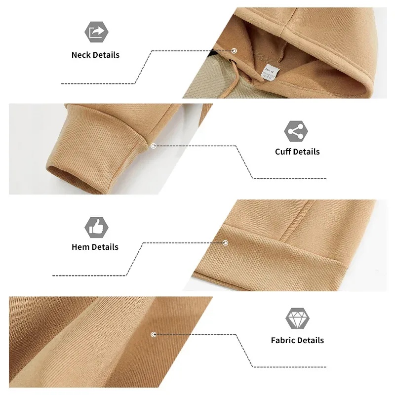 Men Patchwork Color Block Pullover Hoodie Drawstring Kangaroo Pocket Long Sleeve Loose Sweatshirt Autumn Winter Streetwear Tops — image 15