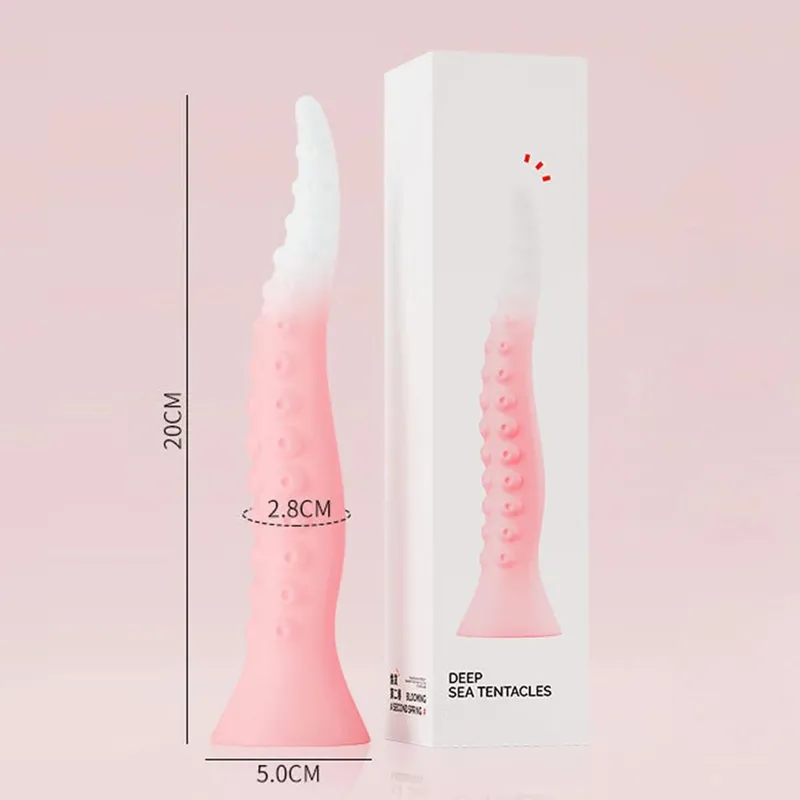Long Anal Butt Plug Silicone Monster Dildo Penis Anus Vagina Dilator Octopus Tentacle Animal Penis Sex Toys For Women Men Tool