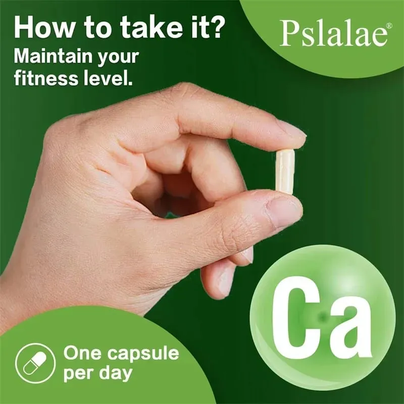 Calcium Supplement - Promotes Calcium Absorption Boosts Energy Strong Bones Supports Heart & Muscle Health Non-GMO