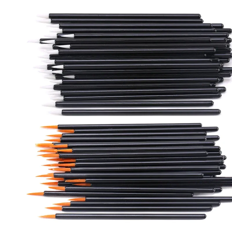 50/100pcs Eyeliner Brushes Eyelash Eyeshadow Applicator Lip Brush For Nail Art Painting Pen Tool Eye Lash Wands Accessories