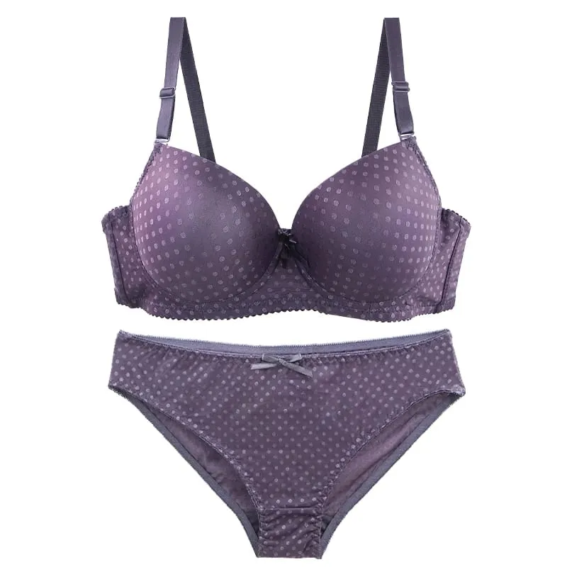 DaiNaFang Women Lace Shaping BCD Cup Bra Set Thin Mold Cup 3 Rows Hook Back Anti Armpit Fat Push Up Lingerie