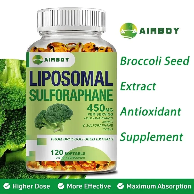 Liposomal Sulforaphane 450mg - Antioxidant Heart Supplement Immunity Boosting