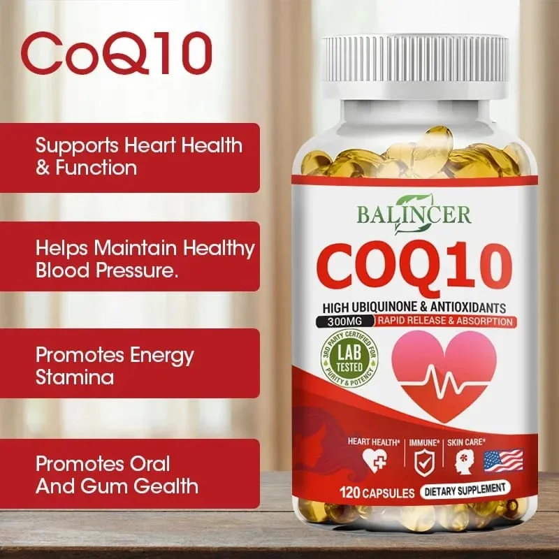 CoQ10 Softgels - Coenzyme Q10 (ubiquinone) Supplement Highly Absorbed Antioxidant Supports Heart Health and Energy Production