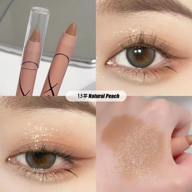 Pearl Lying Silkworm Highlighter Eye Shadow Pen Matte Glitter Eyeshadow Stick White Pearlescent Brightening Eyeliner Cosmetic