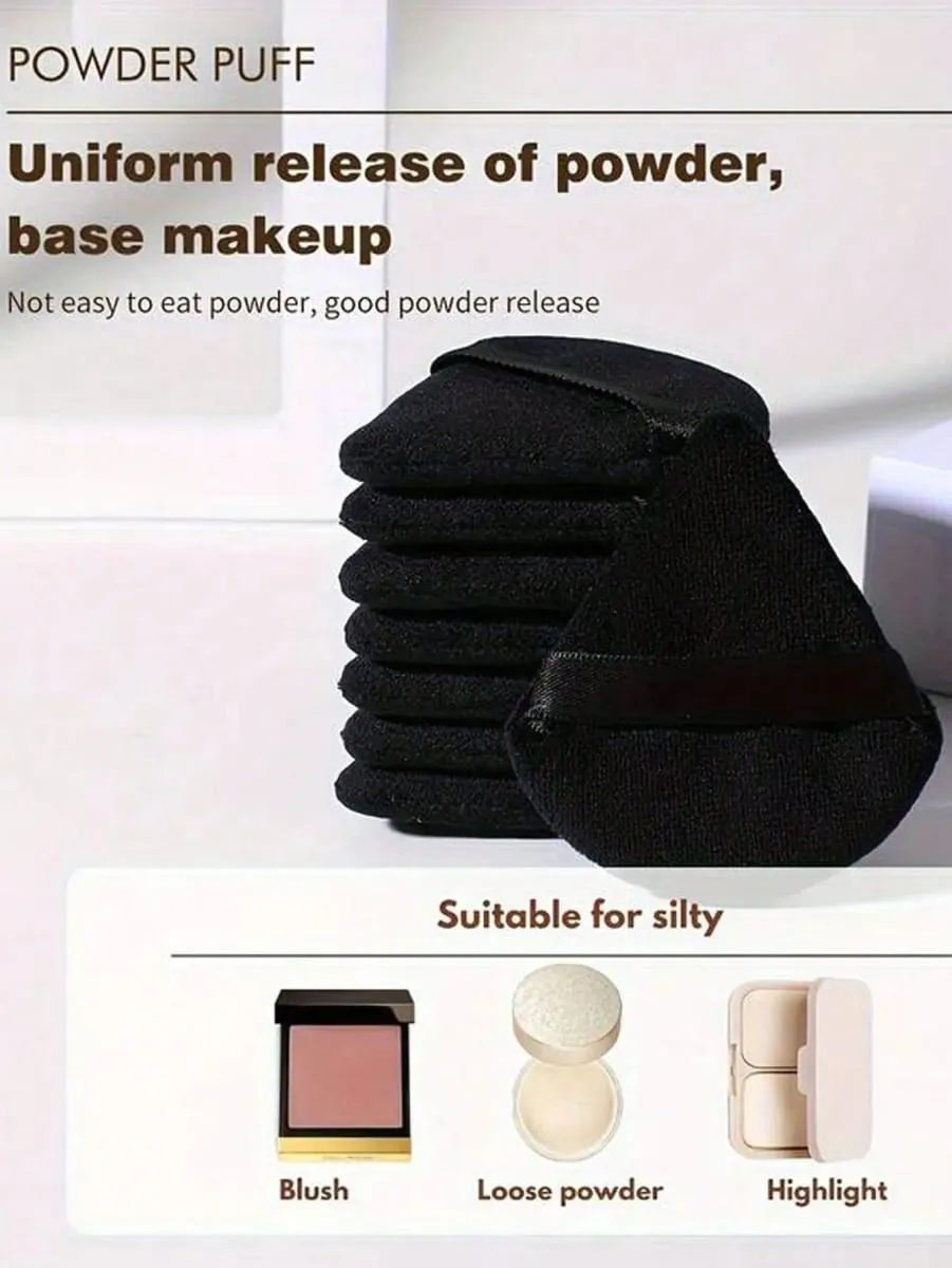 50/40/30/20/10/5 Triangular Velvet Puffs Reusable Puffs Face and Eye Makeup Puffs Foundation Make-up Powder Makeup Tools